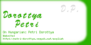 dorottya petri business card